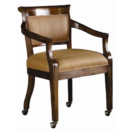 Country English Arm Chair with Casters